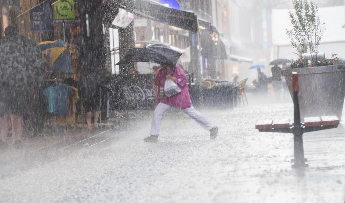 
SMHI varnar för riktigt kraftigt regn. Arkivbild. Foto: Fredrik Sandberg/TT                                            