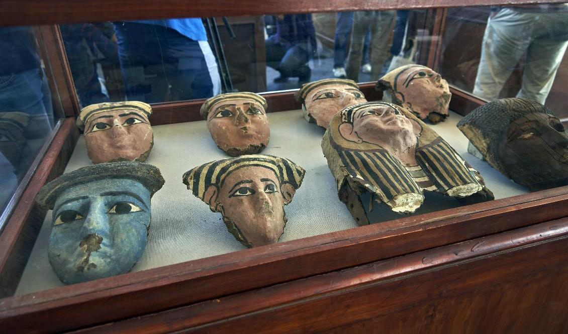 
Tidigare fynd i nekropolen Saqqara i Egypten. Arkivbild. Foto: Hamada Elrasam/AP/TT                                            