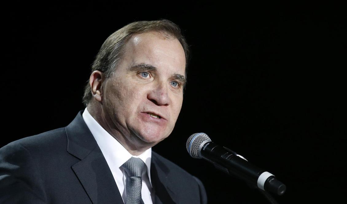 Statsminister Stefan Löfven håller ett tal i Malmö Arena den 31 oktober 2016. Foto: Michael Campanella/Getty Images