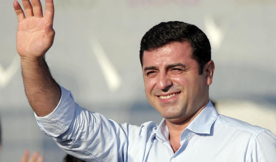 Den kurdisk oppositionspolitikern Selahattin Demirtas har suttit fängslad sedan 2016. Arkivbild. Foto: Lefteris Pitarakis/AP/TT
