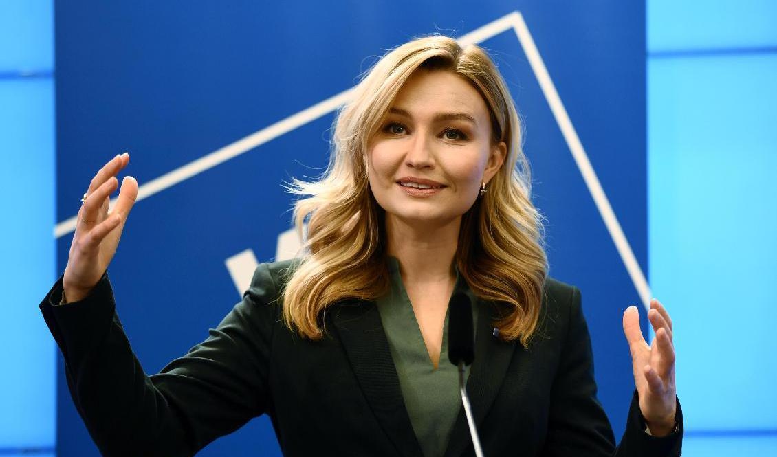 
Kristdemokraternas partiledare Ebba Busch anklagar Socialdemokraterna för att sprida oro och missämja. Arkivbild. Foto: Carl-Olof Zimmerman/TT                                            