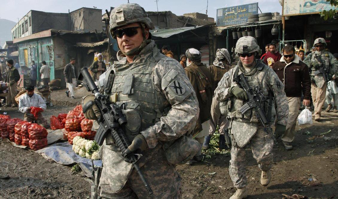 Amerikanska soldater i Kabul. Arkivbild. Foto: Musadeq Sadeq/AP/TT