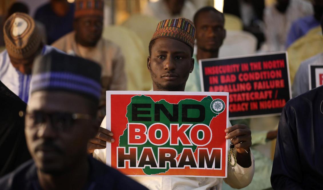 Ett möte med Coalition of Northern Groups (CNG) som uppmanar myndigheterna att rädda kidnappade skolpojkar i delstaten Katsina, Nigeria, 17 december 2020. Foto: Kola Sulaimon/AFP via Getty Images