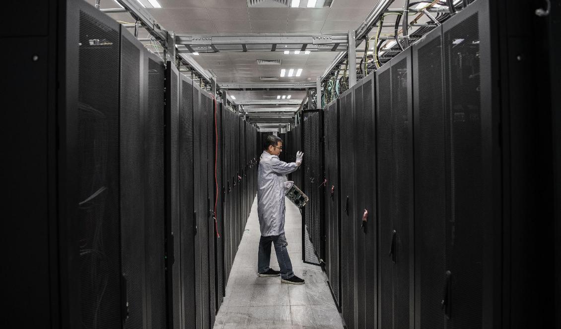 Huaweis cybersäkerhetslabb på företagets huvudkontor i Shenzen i Guangdongprovinsen den 31 maj. 
Foto: Kevin Frayer/Getty Images