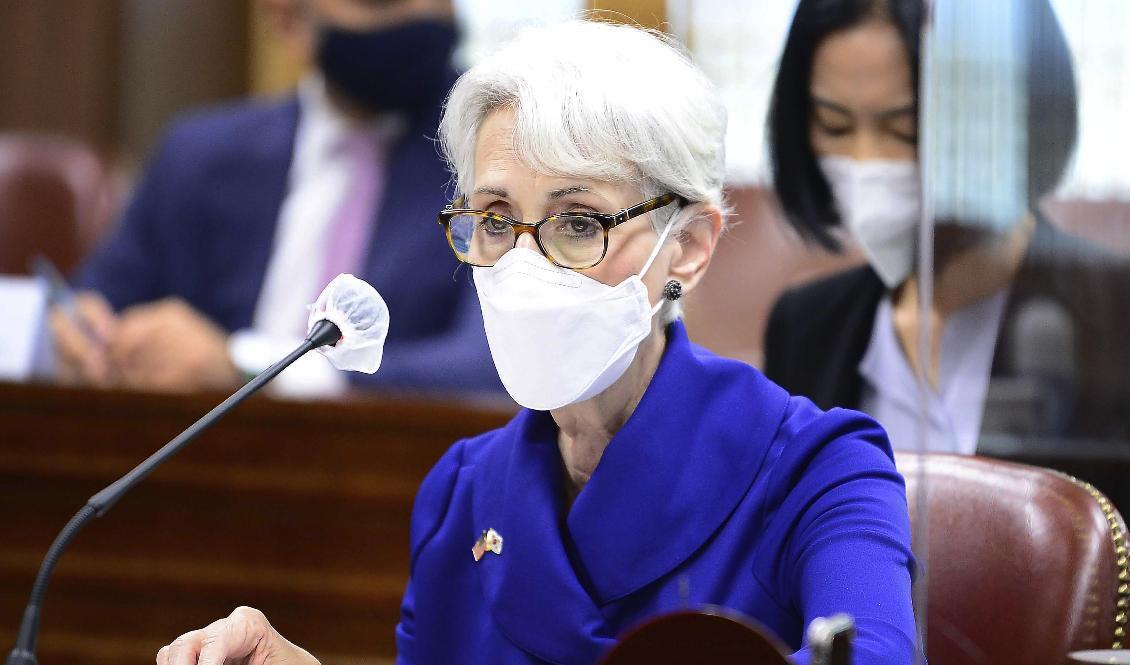 USA:s vice utrikesminister Wendy Sherman vid ett möte i Seoul, Sydkorea, den 23 juli. Foto: AP/TT