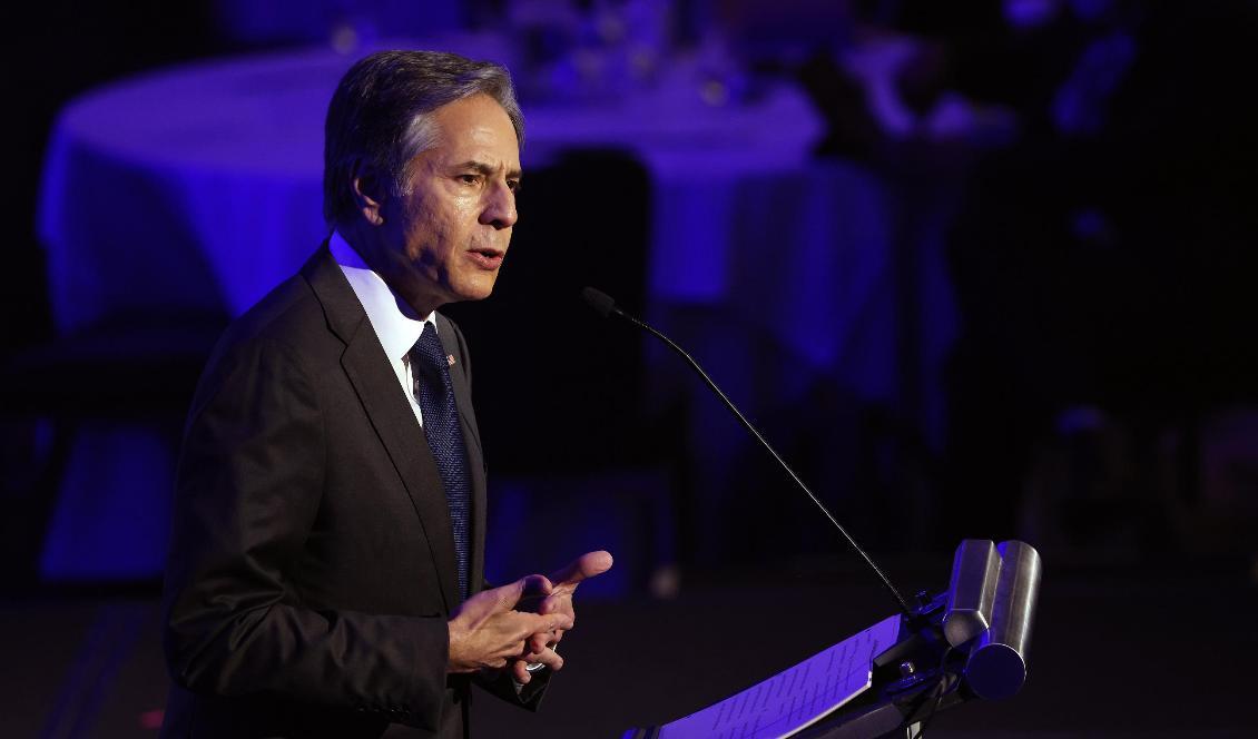 
USA:s utrikesminister Anthony Blinken talar vid toppmötet om AI i Washington DC, den 13 juni 2021. Foto: Kevin Dietsch/Getty Images                                            