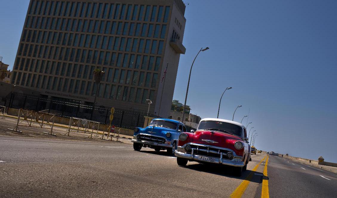 De första fallen av det som nu kallas Havannasyndromet upptäcktes på USA:s ambassad i Havanna, Kuba. Arkivbild. Foto: Ramon Espinosa/AP/TT