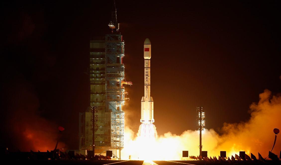 
Kina skjuter upp sitt första rymdlaboratorium Tiangong-1 från Jiuquan i Gansuprovinsen, den 29 september 2011. Foto: Lintao Zhang/Getty Images                                            