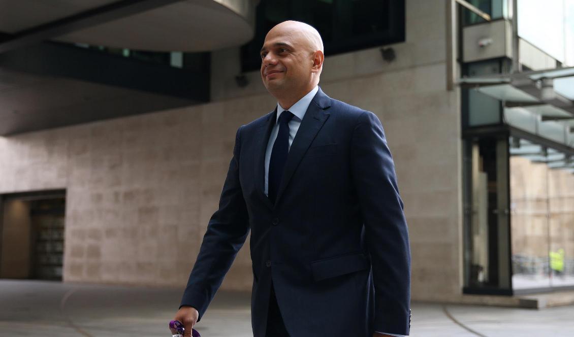 
Storbritanniens hälsominister Sajid Javid utanför BBC:s byggnad den 12 september 2021. Foto: Hollie Adams/Getty Images                                            