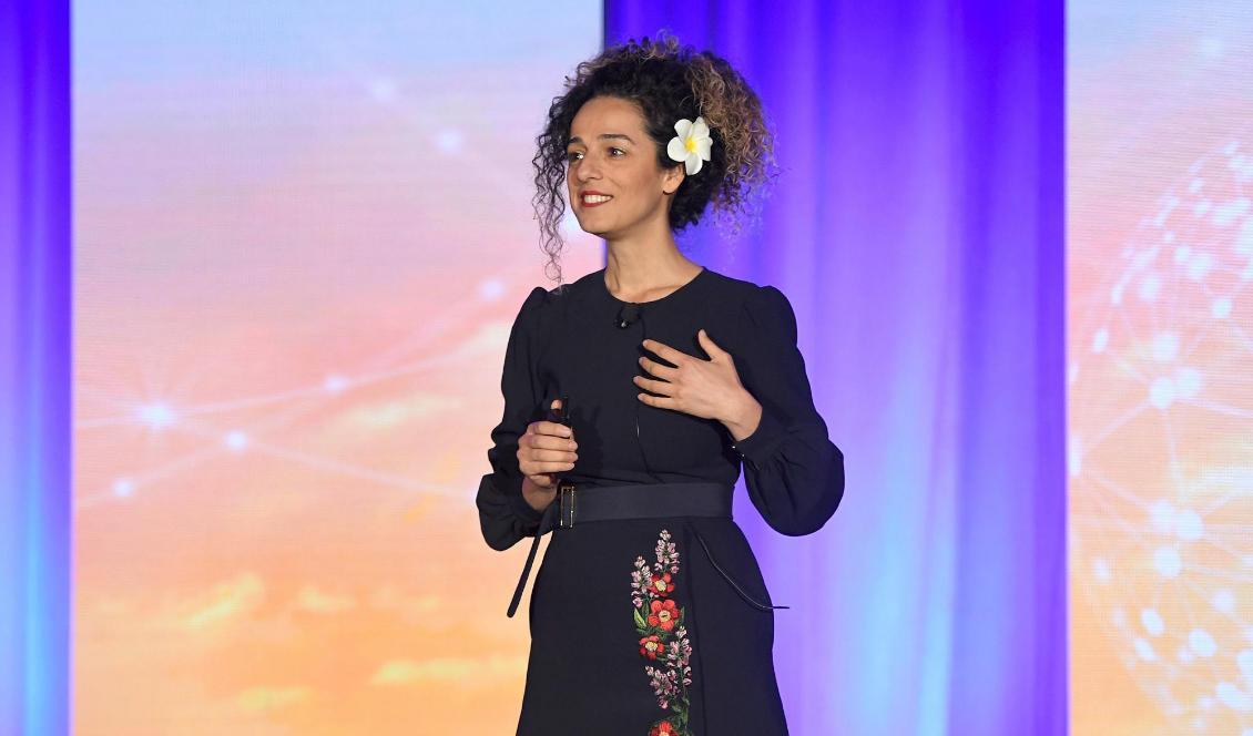 
Den iransk-amerikanska journalisten och aktivisten Masih Alinejad talar i en konferens i New York den 16 oktober 2018. Foto: Larry Busacca/Getty Images for Women in Cable Telecommunications                                            