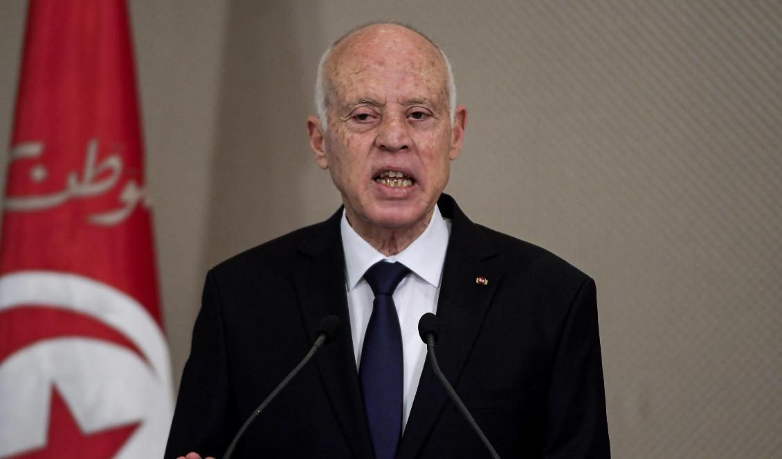 Tunisiens president Kais Saied. Foto: Fethi Belaid/AFP via Getty Images