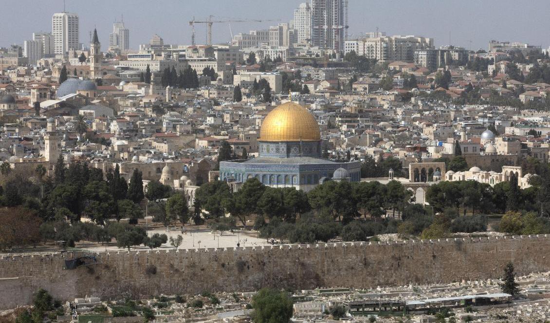 Vy över al-Aqsamoskén i Jerusalem. Arkivbild. Foto: Sebastian Scheiner/TT