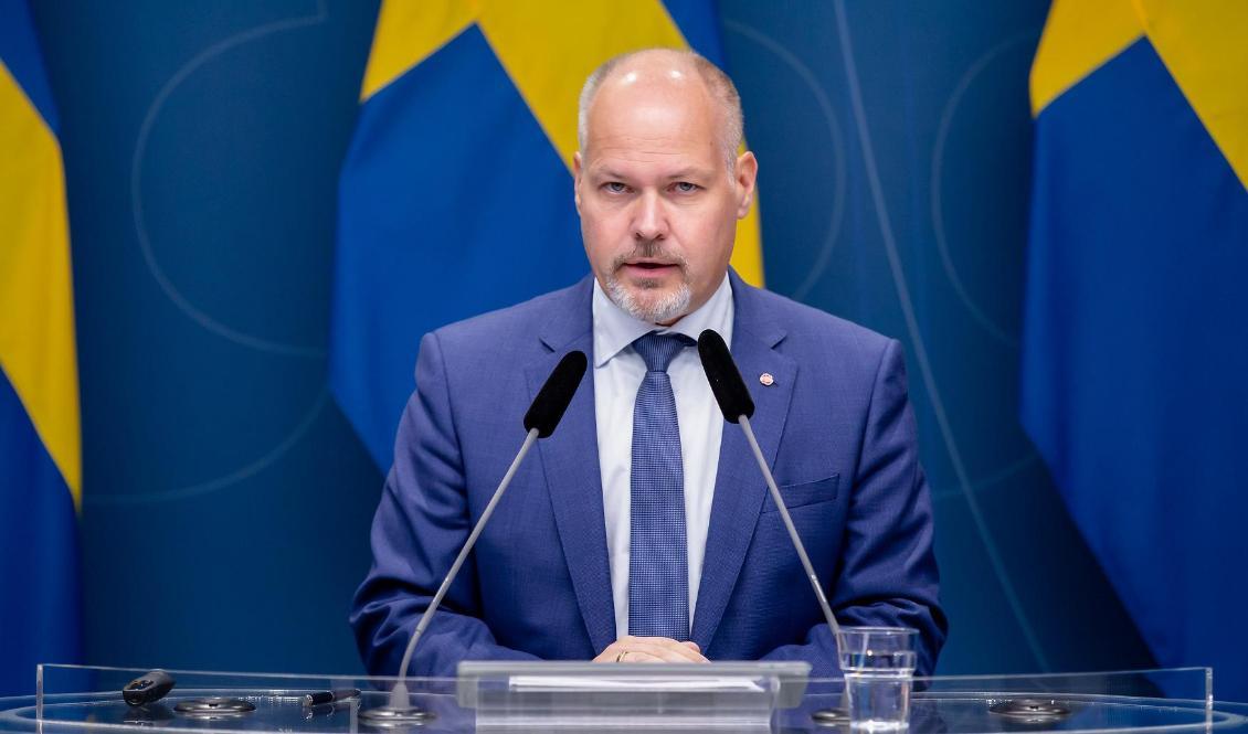 
Justitie- och migrationsminister Morgan Johansson (S). Regeringen vill att röjande av hemliga uppgifter i internationellt samarbete införs i brottsbalken. Foto: Magnus Liljegren/Regeringskansliet                                            