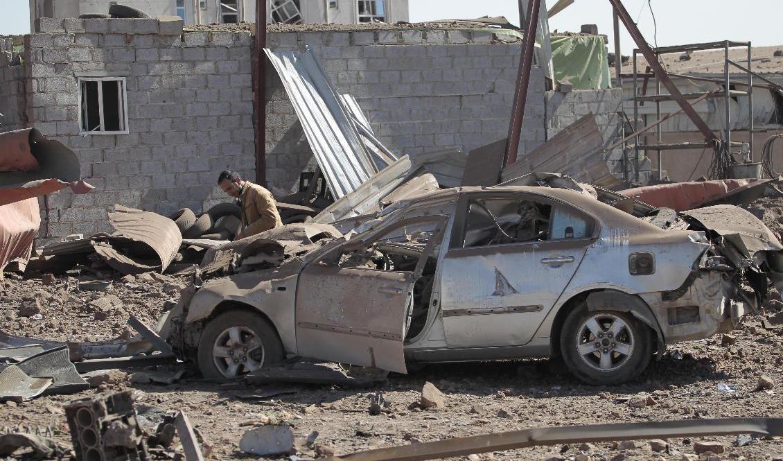 Saudiledda flygräder har genomförts mot Jemens huvudstad Sanaa, som kontrolleras av Huthirebeller. Foto: Hani Mohammed