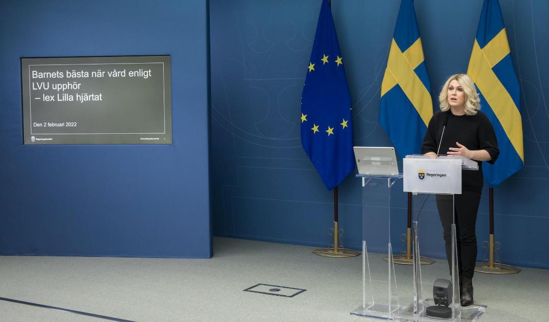 






Socialminister Lena Hallengren presenterade förra veckan lagförslag som ska stärka barns rättigheter i samband med lagen om vård av unga (LVU). Foto: Ninni Andersson/Regeringskansliet                                                                                                                                                                                                                                                                                                                    
