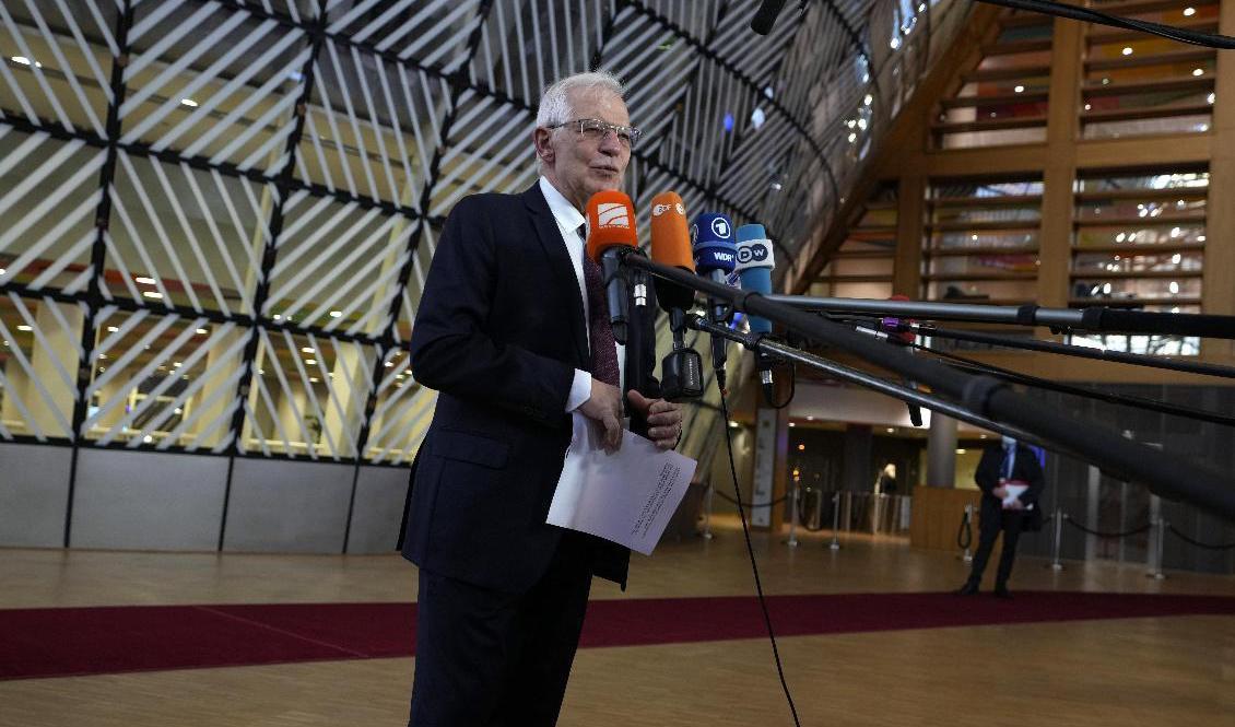 EU:s utrikeschef Josep Borrell har kallat till ett extra ministermöte om läget kring Ukraina. Arkivfoto. Foto: Virginia Mayo/AP/TT