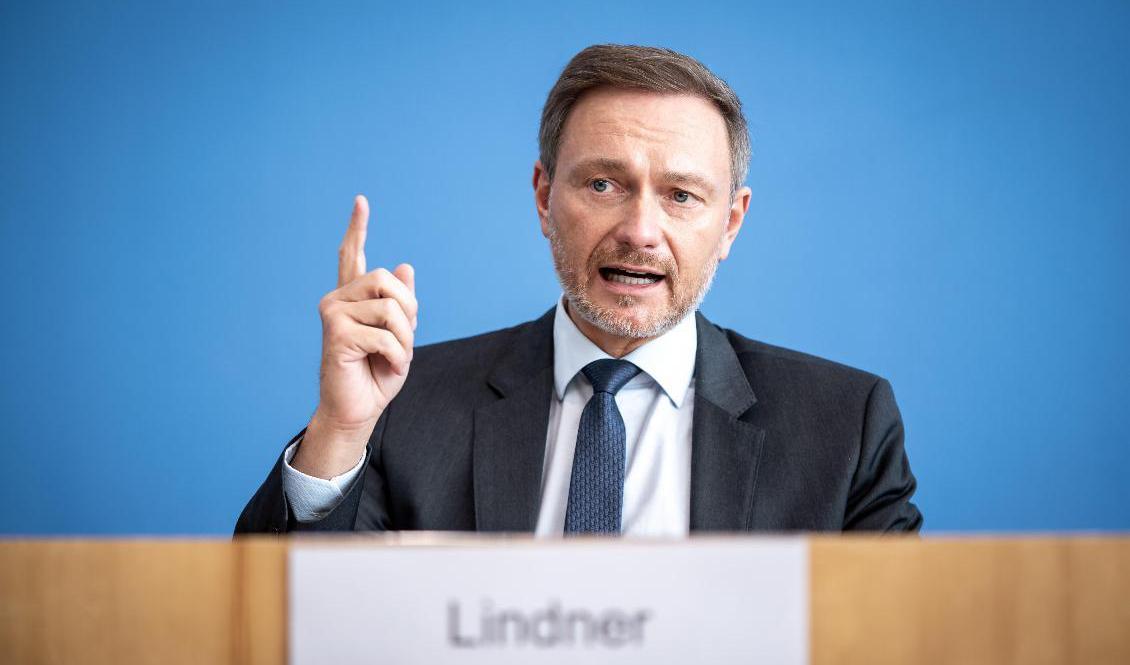 Tysklands finansminister Christian Lindner. Foto: Michael Kappeler/AP/TT