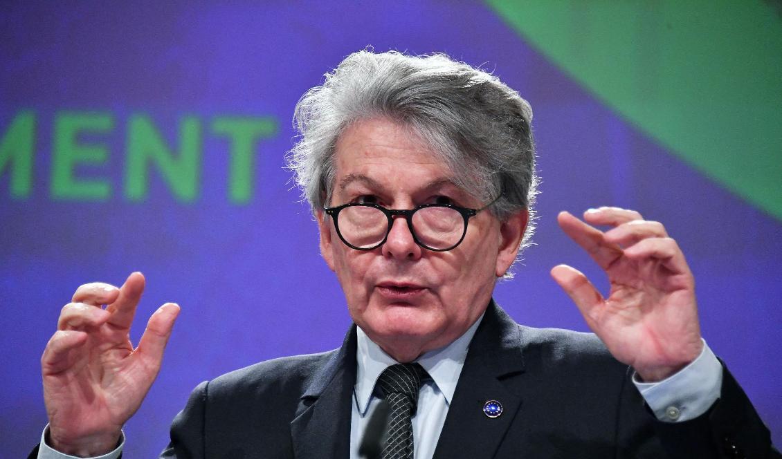 Thierry Breton, EU-kommissionär med ansvar för den inre marknaden. Foto: John Thys/AFP via Getty Images