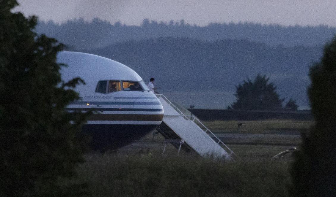 Boeing 767-plan vid Boscombe Down-flygplatsen i Wiltshire, England den 14 juni 2022. Foto: Dan Kitwood/Getty Images