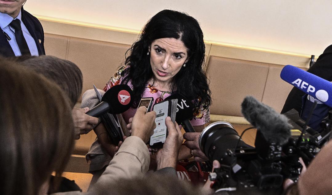 Den politiska vilden Amineh Kakabaveh KU-anmäler utrikesminister Ann Linde. Arkivbild. Foto: Claudio Bresciani/TT