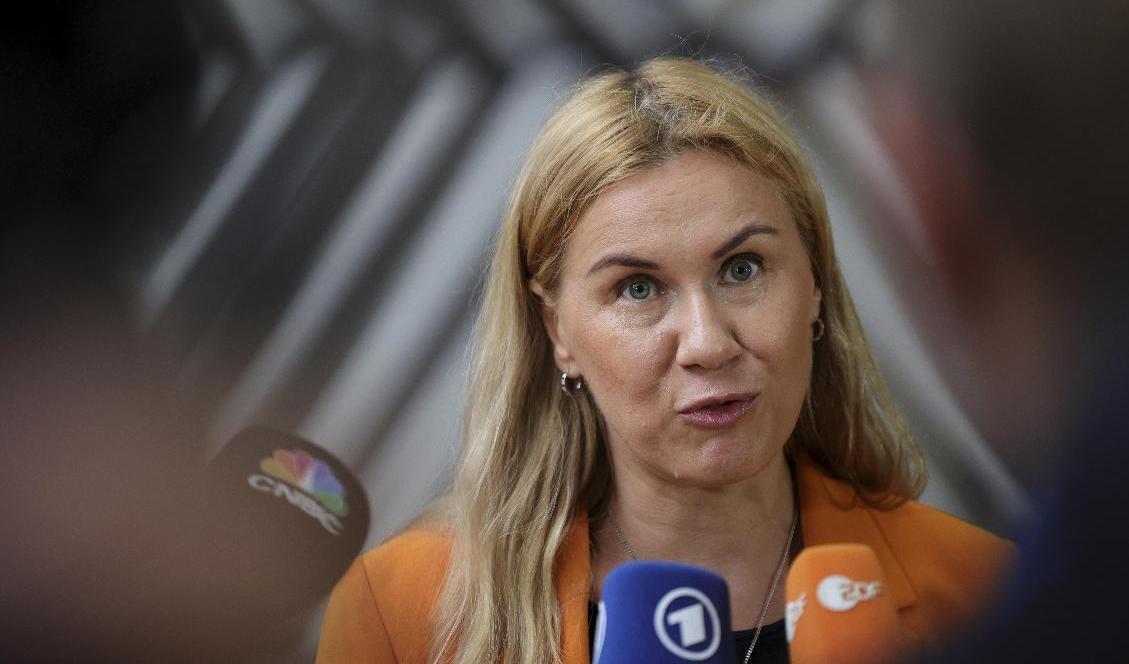 
EU:s energikommissionär Kadri Simson vill gärna se ett pristak på gas som importeras från Ryssland. Arkivbild Foto: Olivier Matthys AP/TT                                            