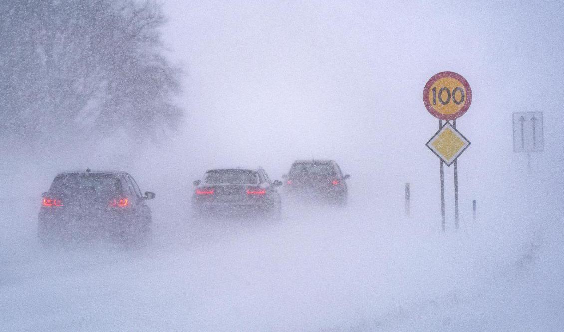 Snödrev i Skåne i början av året. Efter en ovanligt mild höst slår nu vädret om och vi kan få se liknande scener igen på sina håll. Foto: Johan Nilsson/TT