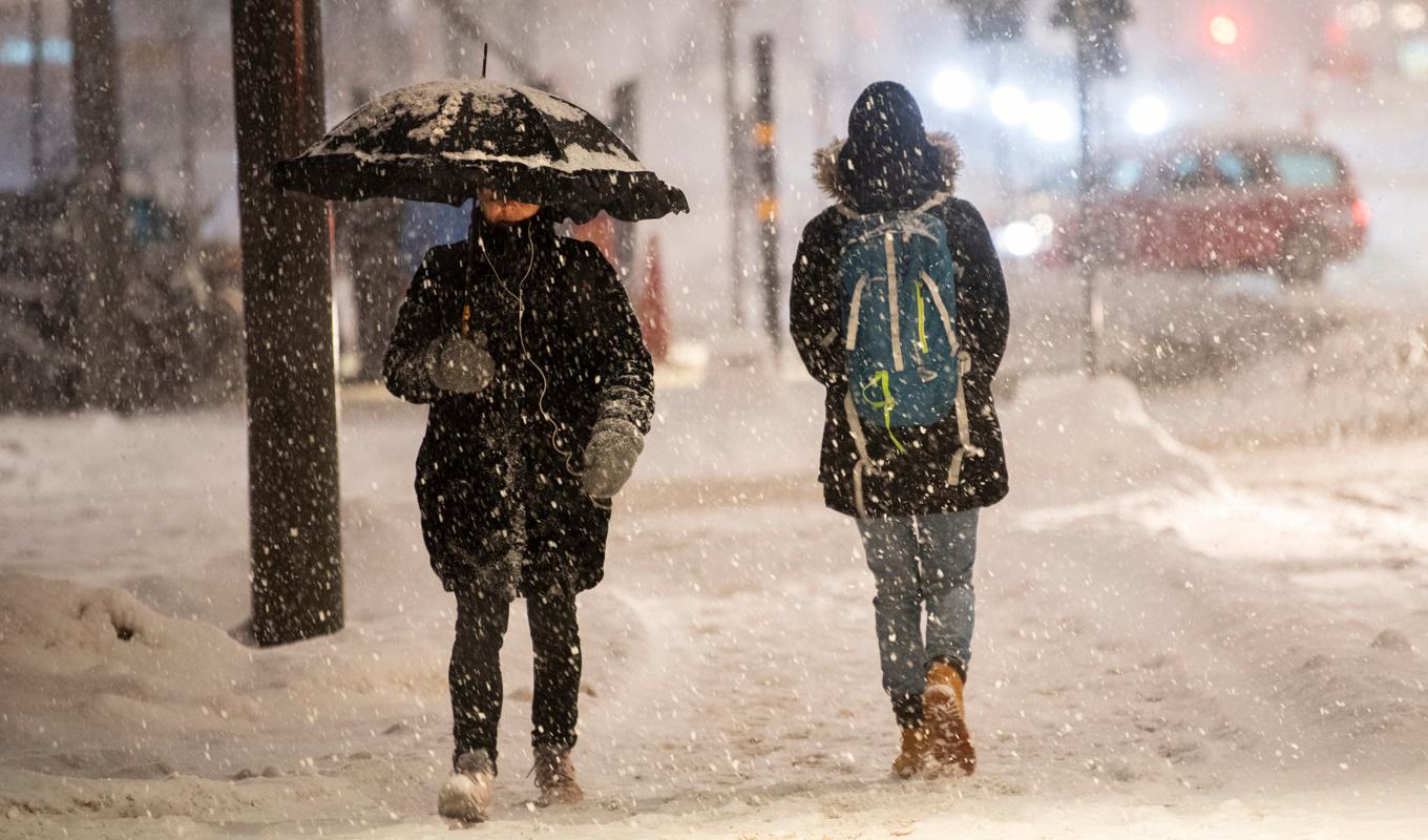 Det blir snö och ovanligt kallt på flera håll i landet under onsdagen. Arkivbild. Foto: Fredrik Sandberg/TT