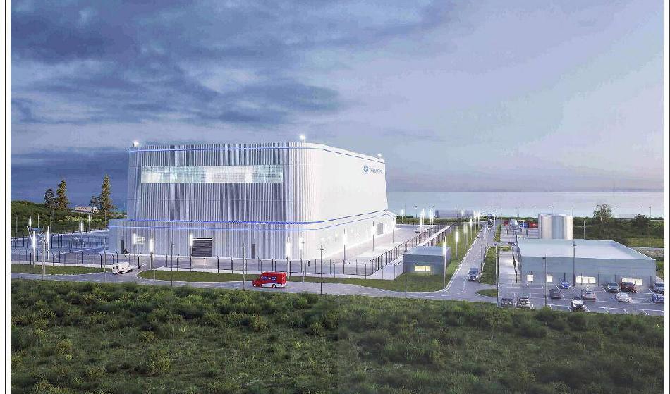 
GE:s Hitachi BWRX-300, den SMR som Vattenfall överväger och som avses att byggas i Kanada. Illustration: GE Hitachi                                            