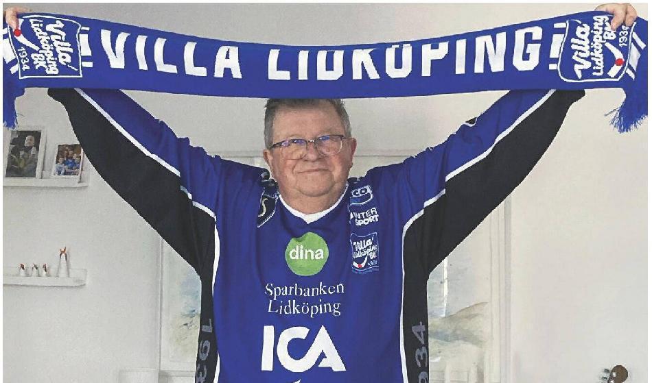 Thomas Björk har varit hängiven anhängare till favoritlaget Villa Lidköping ända sedan han 13 år gammal gick på sin första bandymatch 1966 och såg laget vinna. Foto: Privat