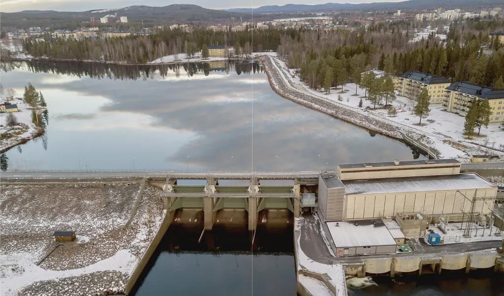 
Vattenfalls vattenkraftverk i Boden. Vattenkraft och kärnkraft erbjuder stabilitet i ett elnät. De styrande partierna är överens om att inte bygga ut vattenkraften i Sverige. Foto: Vattenfall                                            