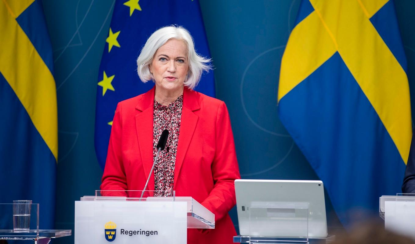 Sjukvårdsminister Acko Ankarberg Johansson (KD). Foto: Ninni Andersson/Regeringskansliet