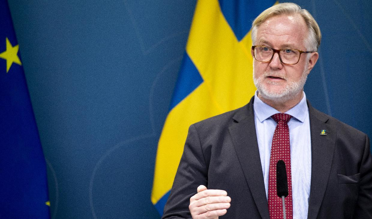 Arbetsmarknads och integrationsminister Johan Pehrson har aviserat nya uppdrag för Arbetsförmedlingen för att öka deltagandet på arbetsmarknaden. Foto: Ninni Andersson/Regeringskansliet