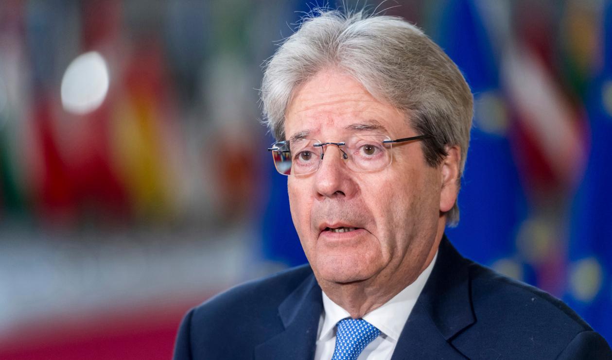EU:s ekonomikommissionär Paolo Gentiloni efterlyser åtstramning när det gäller statliga elstöd och att bara de mest sårbara ska få hjälp. Arkivbild. Foto: Geert Vanden Wijngaert AP/TT