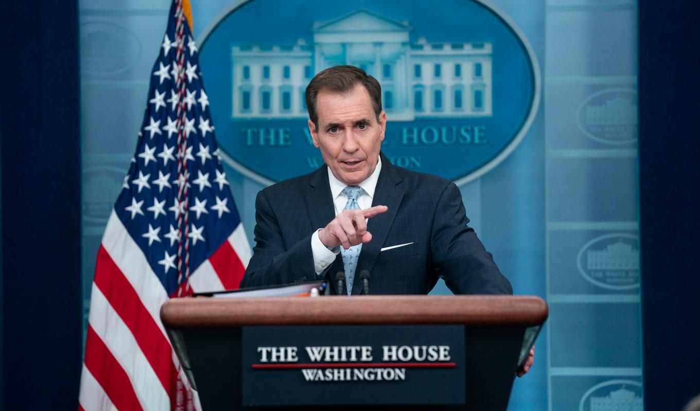 John Kirby, talesperson för USA:s nationella säkerhetsråd. Foto: Evan Vucci/AP/TT