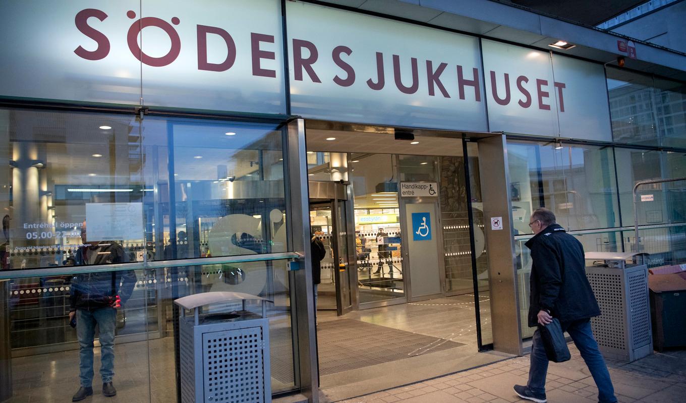 Södersjukhuset i Stockholm är ett av sjukhusen som kommer att påverkas när regionen nu pausar inhyrning av sjukvårdspersonal. Foto: Jessica Gow/TT