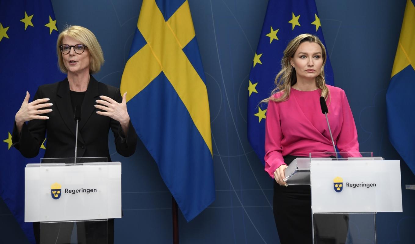 Finansminister Elisabeth Svantesson (M) och energi- och näringsminister Ebba Busch (KD) överklagade aldrig domen Foto: Marko Säävälä/TT