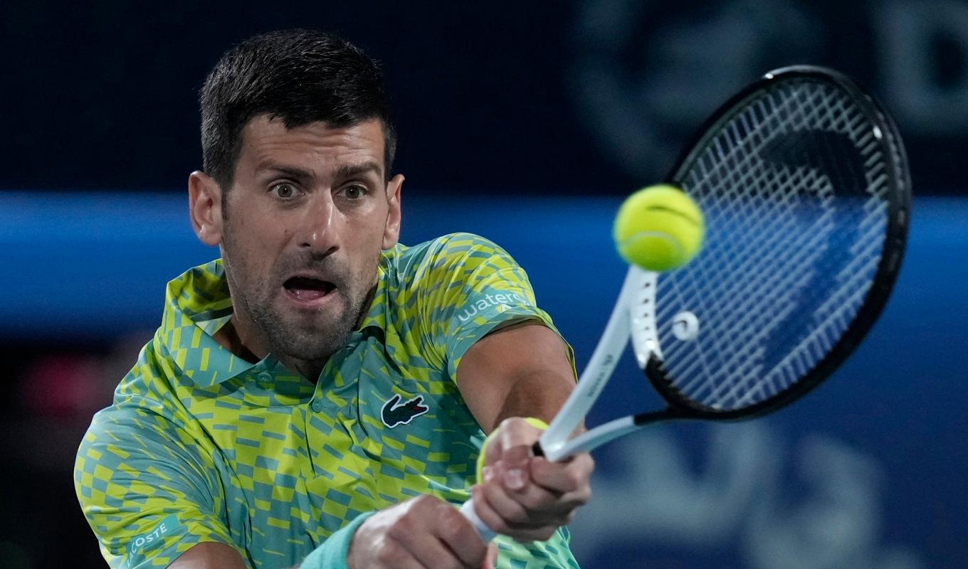 Det blir inte något spel i Kalifornien för Novak Djokvic i år. Arkivbild. Foto: Kamran Jebreili/AP/TT