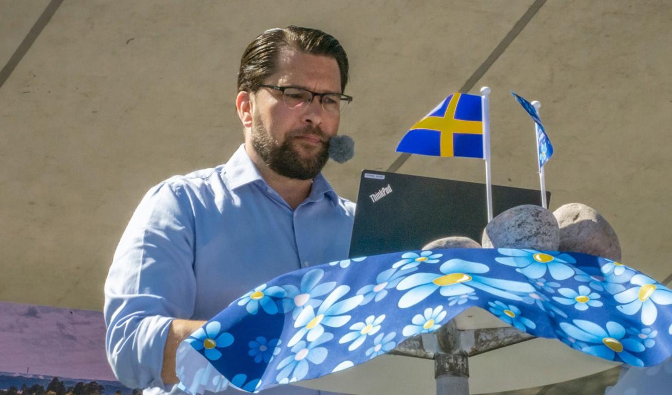 Sverigedemokraternas partiledare Jimmie Åkesson. Foto: Bilbo Lantto