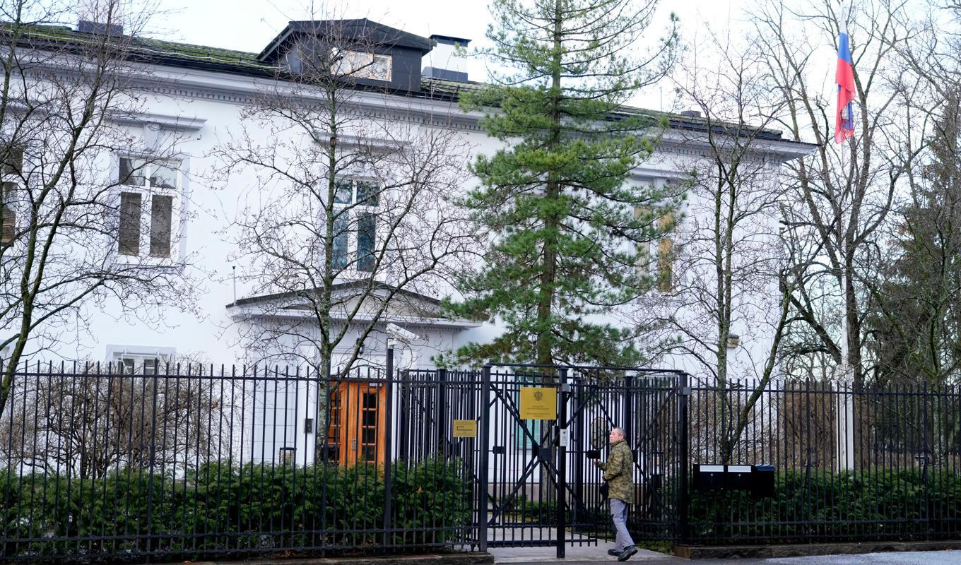 Rysslands ambassad i Oslo. Arkivbild. Foto: Heiko Junge/NTB/TT
