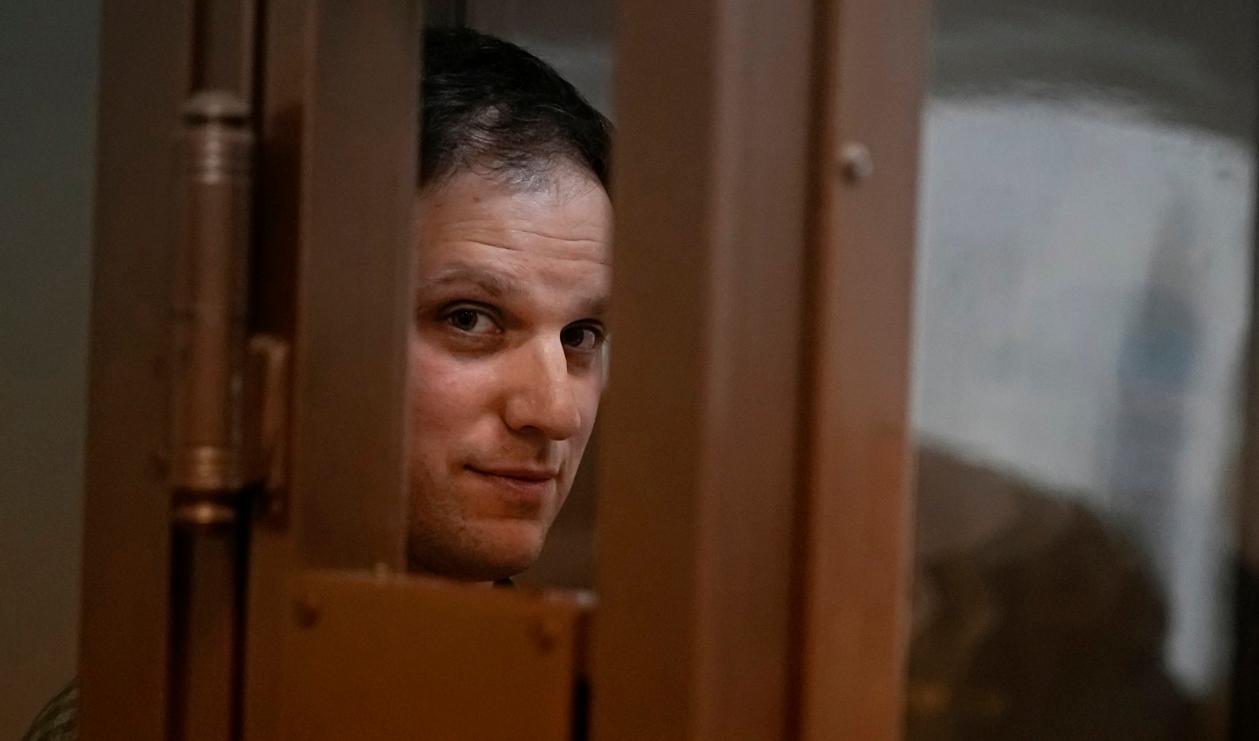 Journalisten Evan Gershkovich greps av FSB i slutet av mars för spioneri. Arkivbild. Foto: Alexander Zemlianichenko