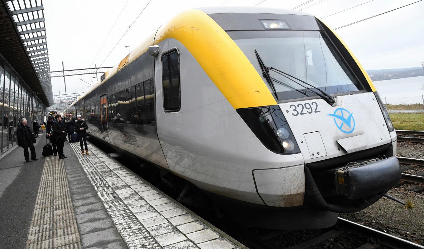 Ett tåg tillhörande Västtrafik har spårat ur efter en krock med kor. Arkivbild. Foto: Johan Nilsson/TT