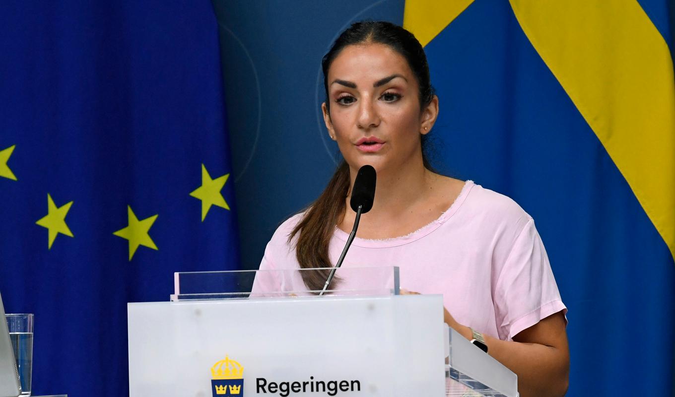 Kulturminister Parisa Liljestrand (M) presenterade i förra veckan de stora dragen i det nya mediestödet. I dag blev propositionen offentlig. Arkivbild. Foto: Marko Säävälä/TT