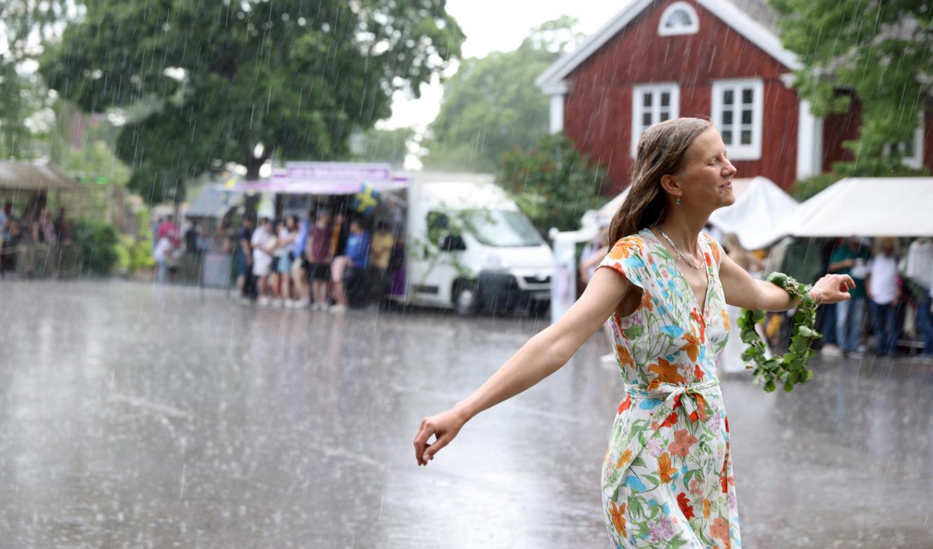 Regn och skurar väntas under den första halvan av veckan. Arkivbild. Foto: Caisa Rasmussen/TT