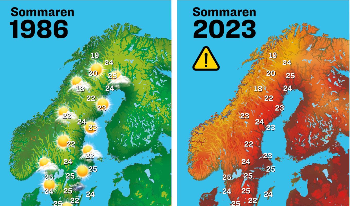 OBS: Bilden visar inte autentiska temperaturer, den illustrerar principen som beskrivs i texten.Illustration: Jens Almroth