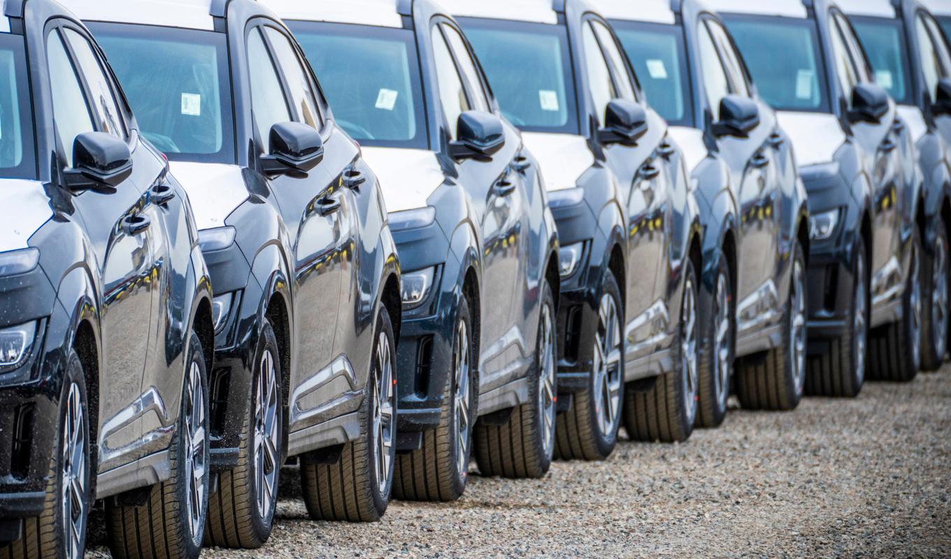 Rekordfå bilar importerades första halvåret 2023. Foto: Ole Berg-Rusten/NTB/TT