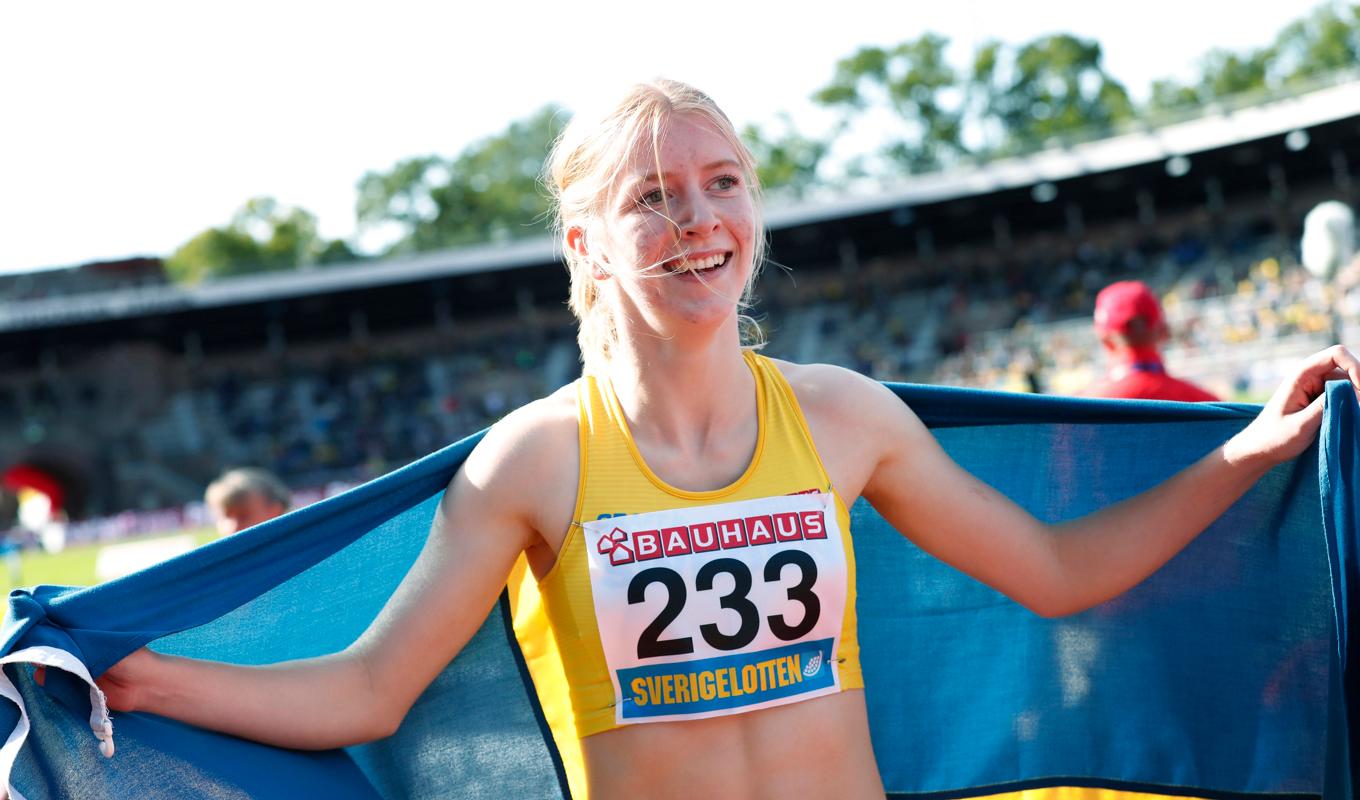 Moa Granat har vunnit guld i U20-EM på 400 meter häck. Arkivbild. Foto: Christine Olsson/TT