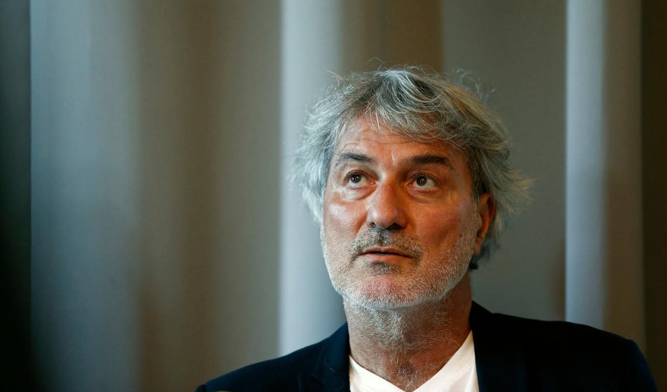 Kirurgen Paolo Macchiarini vid en presskonferens efter att Svea hovrätt meddelat sin dom i junil. Arkivbild. Foto: Magnus Andersson/TT