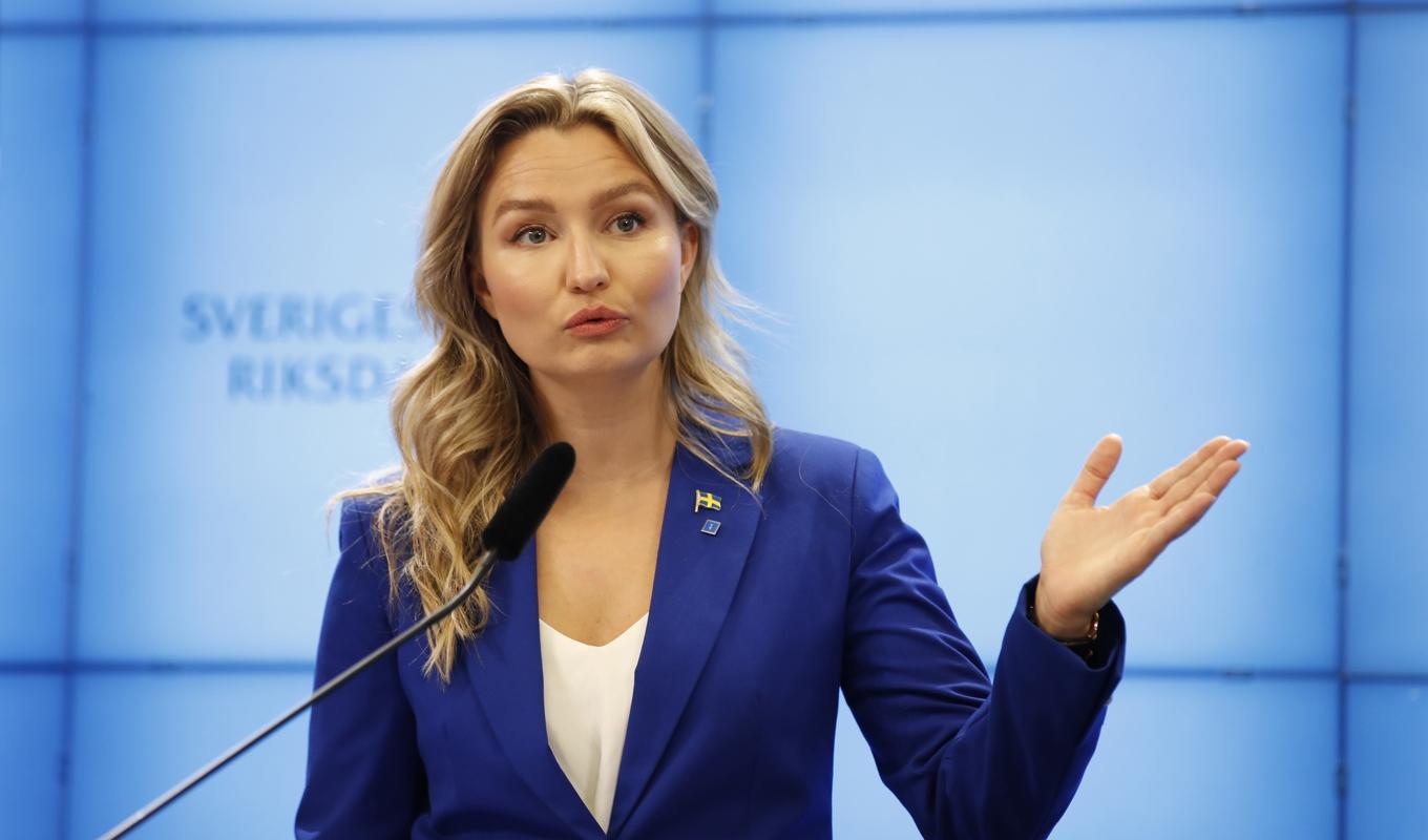 Kristdemokraterna och Ebba Busch har det fortsatt tufft i opinionen. Partier får 3,1 procent i den senaste mätningen från Kantar Public. Arkivbild. Foto: Caisa Rasmussen/TT