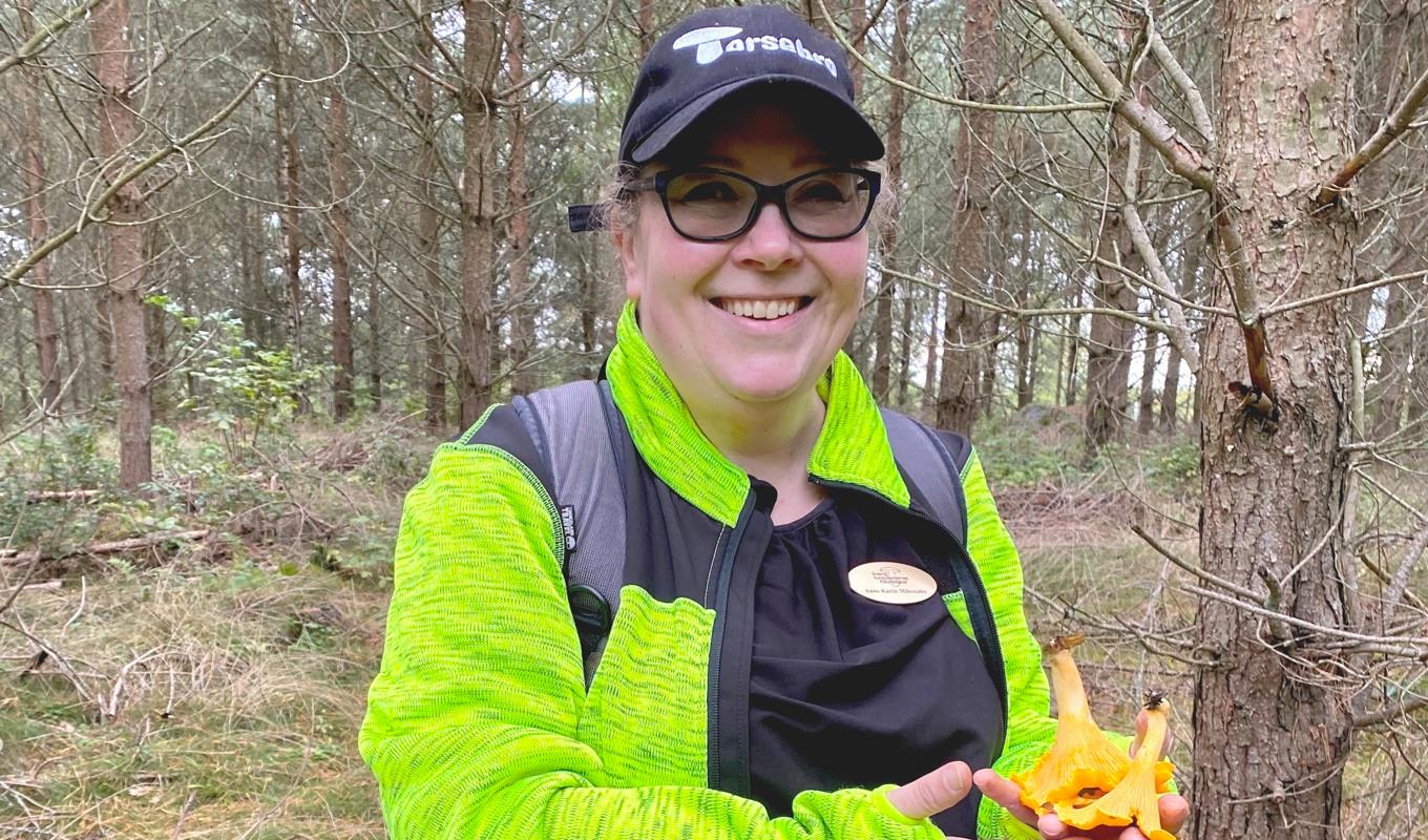 Anne-Karin Mikonahos svampintresse har hållit i sig sedan hon var barn. Foto: Torsebro Svamp