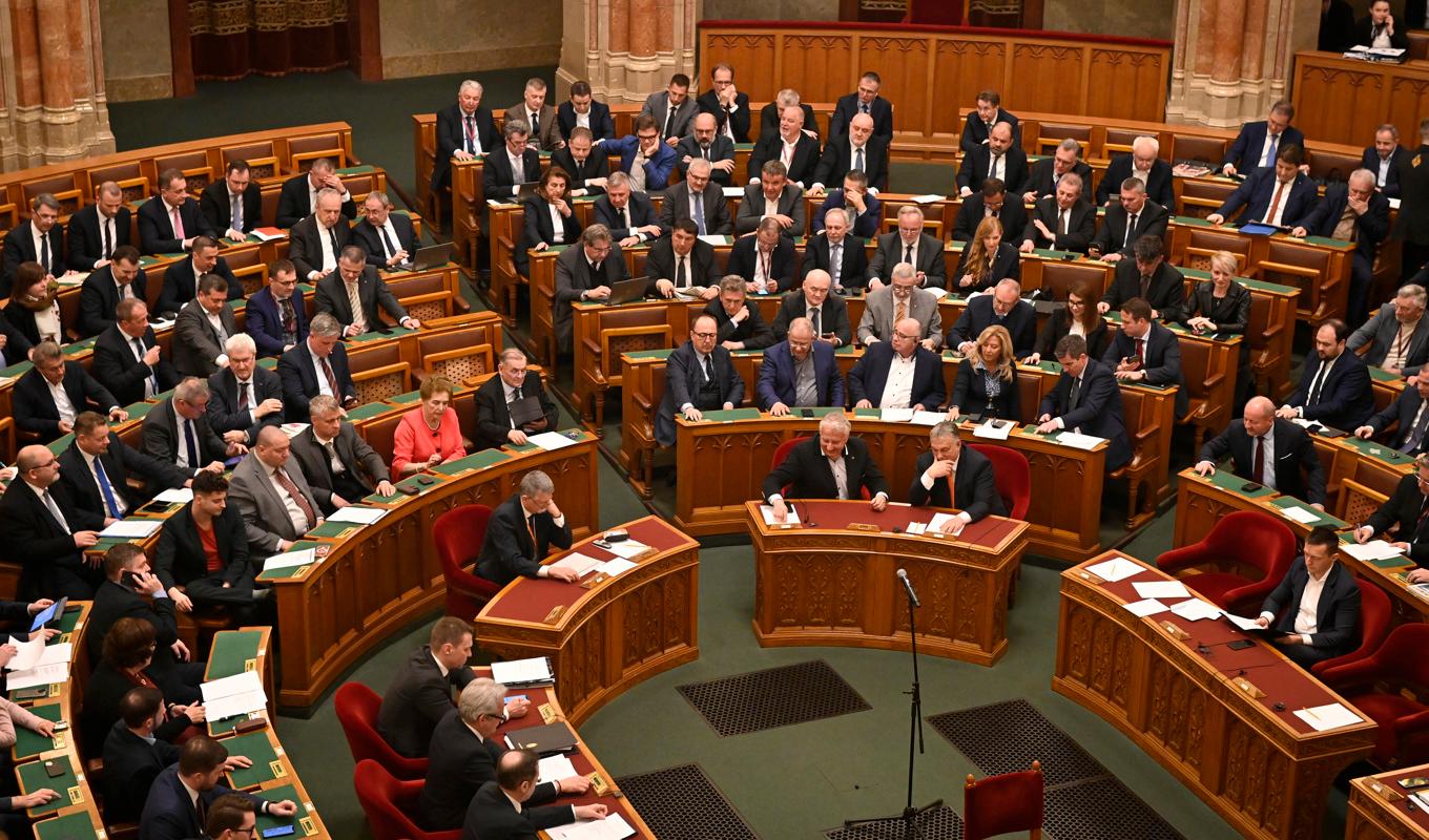 Arkivbild från Ungerns parlament. Foto: Denes Erdos/AP/TT